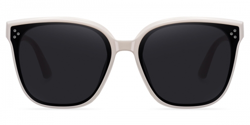 Vkyee prescription square unisex sunglasses in TR90 materials, front color white
