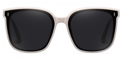 Vkyee prescription square unisex sunglasses in TR90 materials, front color white