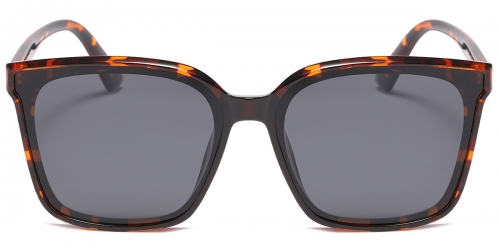 Vkyee prescription square unisex sunglasses in other plastic materials, front color demi-grey
