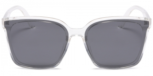 Vkyee prescription square unisex sunglasses in other plastic materials, front color clear-grey