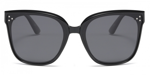 Vkyee prescription square unisex sunglasses in TR90 materials, front color black.