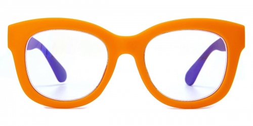 Round Eve-Orange Glasses