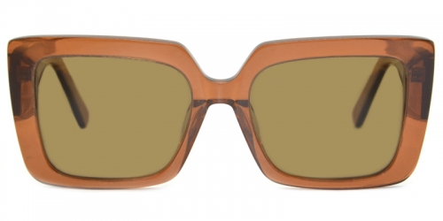 Vkyee sunglasses eyewear unisex square acetate frame,front color brown