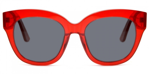 Vkyee sunglasses eyewear female square acetate frame,front color red